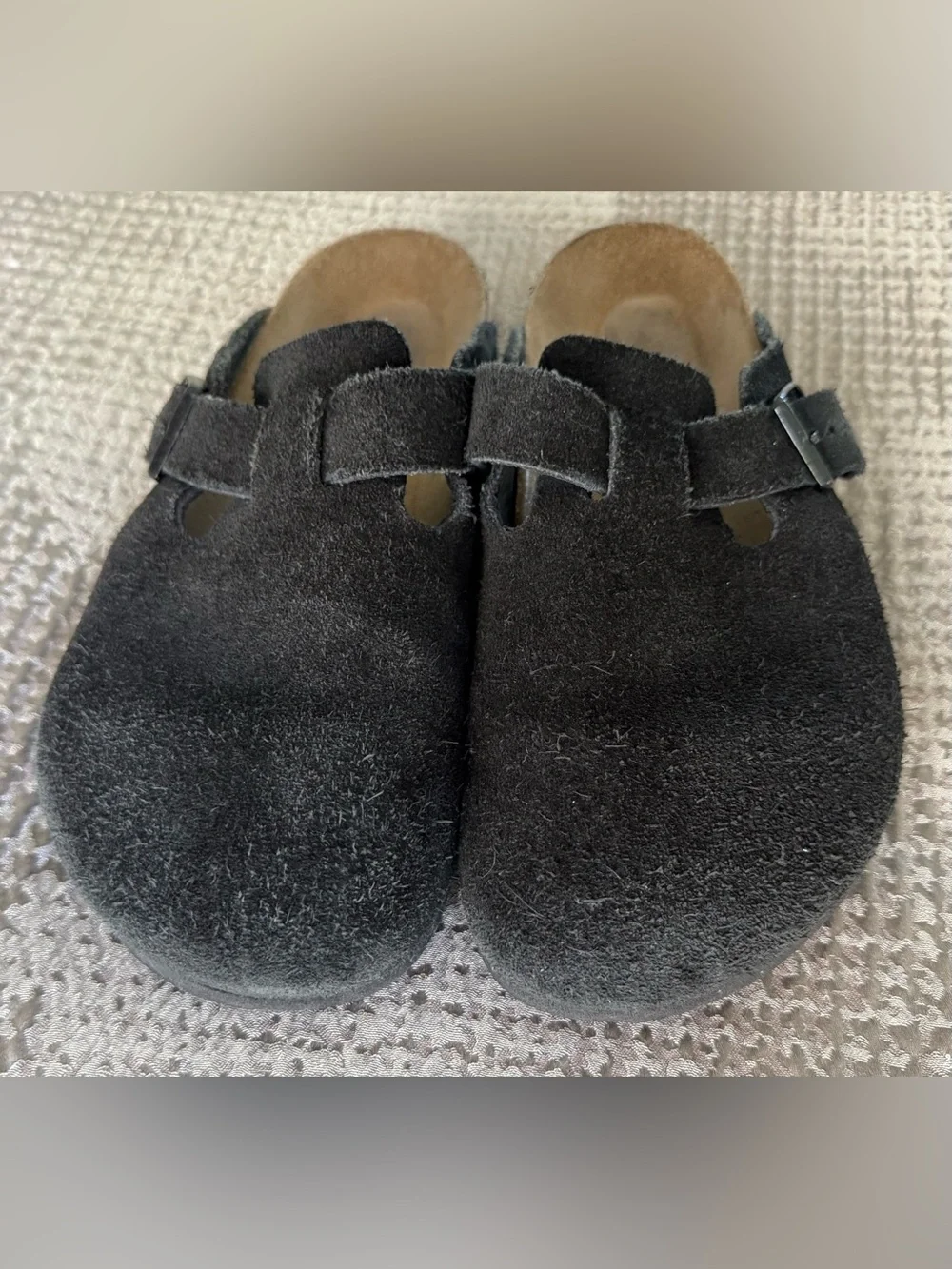 Birkenstock Boston Black Suede Clogs Mule Slip-On Approx Men’s US 9 Read Meas